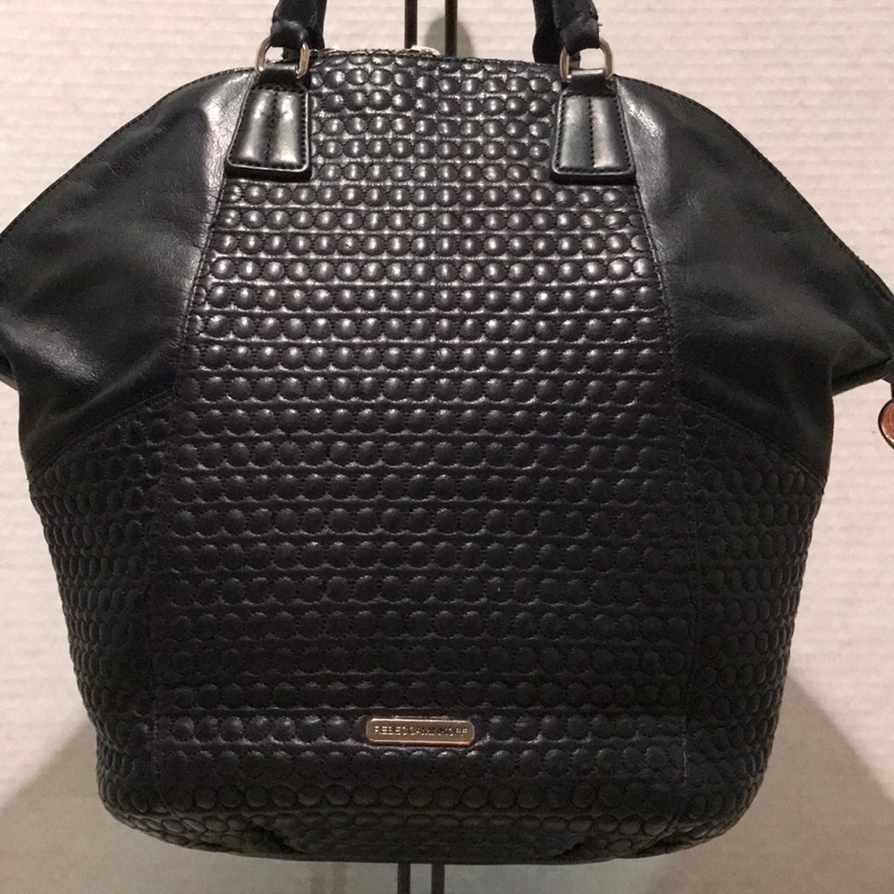 Rebecca Minkoff Black Quilted Leather Satchel